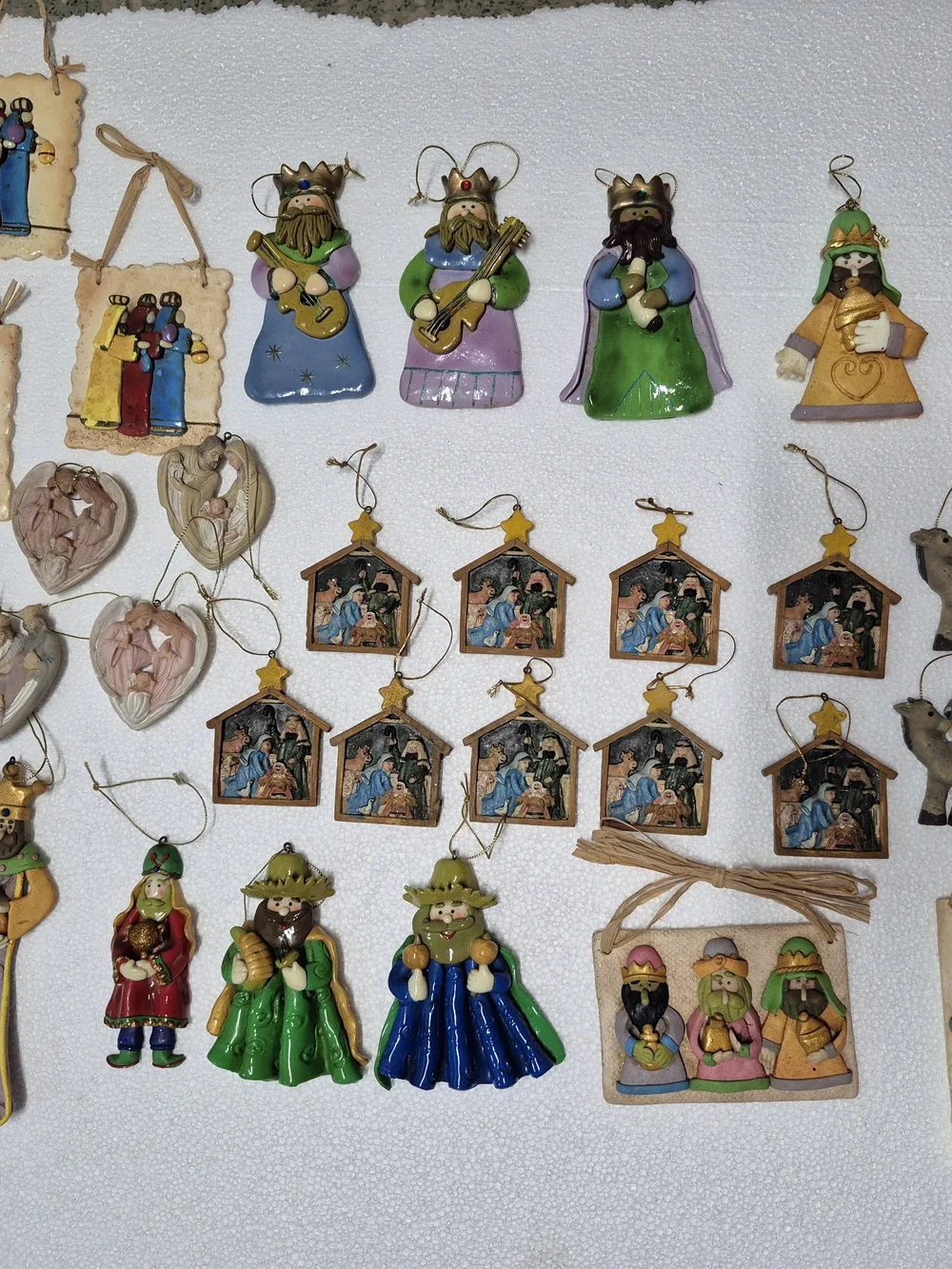 Vintage Handcrafted Three Kings Christmas Ornaments - Assorted Colors